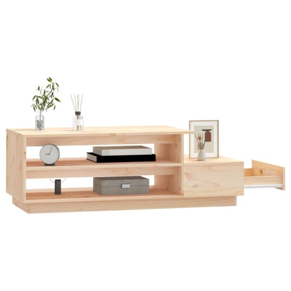 Tavolino Da Salotto 120x50x40,5 Cm In Legno Massello Di Pino - Image 4