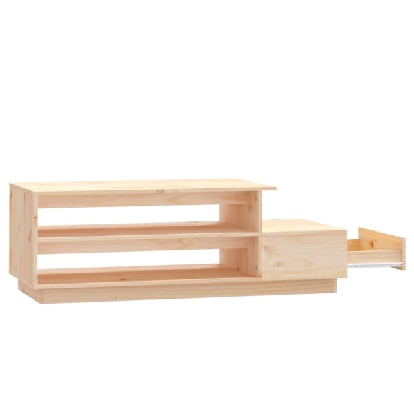 Tavolino Da Salotto 120x50x40,5 Cm In Legno Massello Di Pino - Image 6