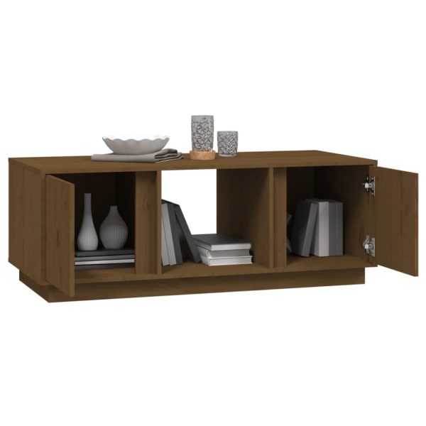 Tavolino Da Salotto Ambra 110x50x40 Cm Legno Massello Di Pino - Image 4
