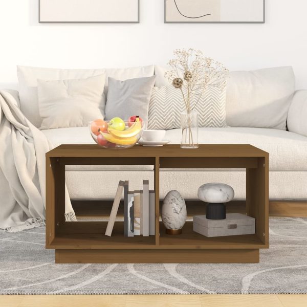 Tavolino Da Salotto Ambra 80x50x40 Cm Legno Massello Di Pino - Image 3