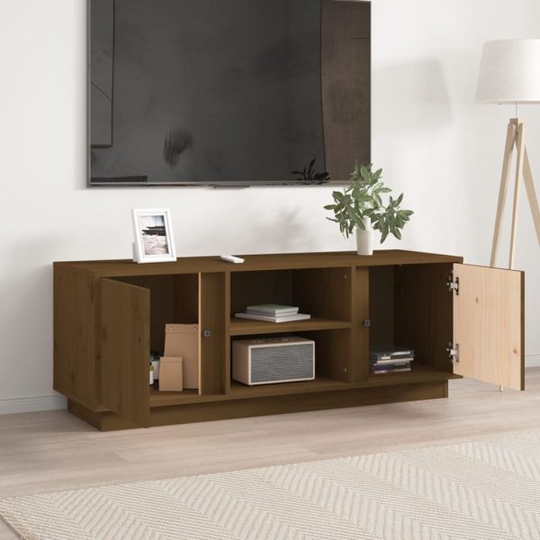 Mobile Porta Tv Ambra 110x35x40,5 Cm In Legno Massello Di Pino - Image 3