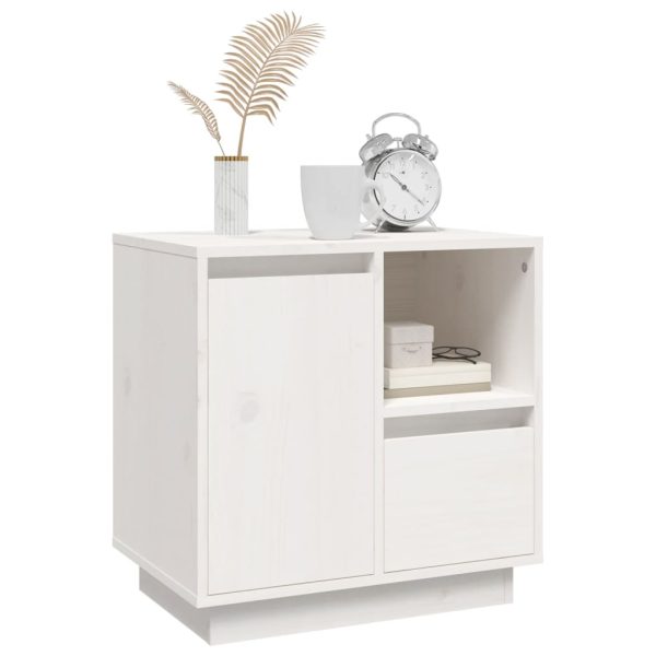 Comodini 2 Pz Bianco 50x34x50 Cm In Legno Massello Di Pino - Image 5