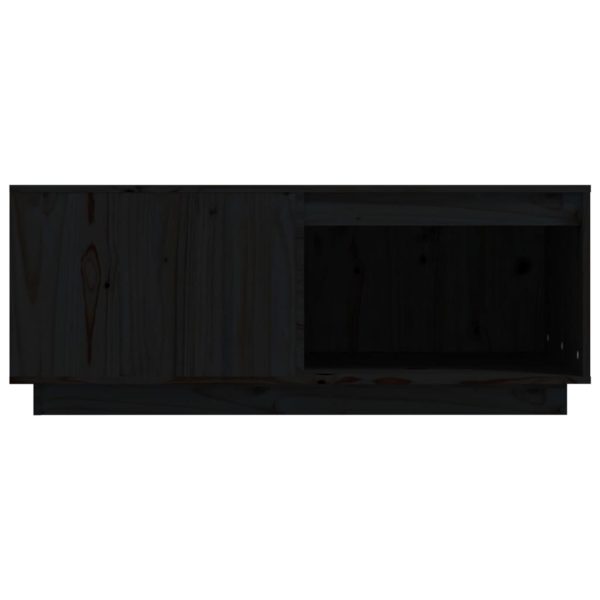 Tavolino Da Salotto Nero 100x101x40,5 Cm Legno Massello Di Pino - Image 5