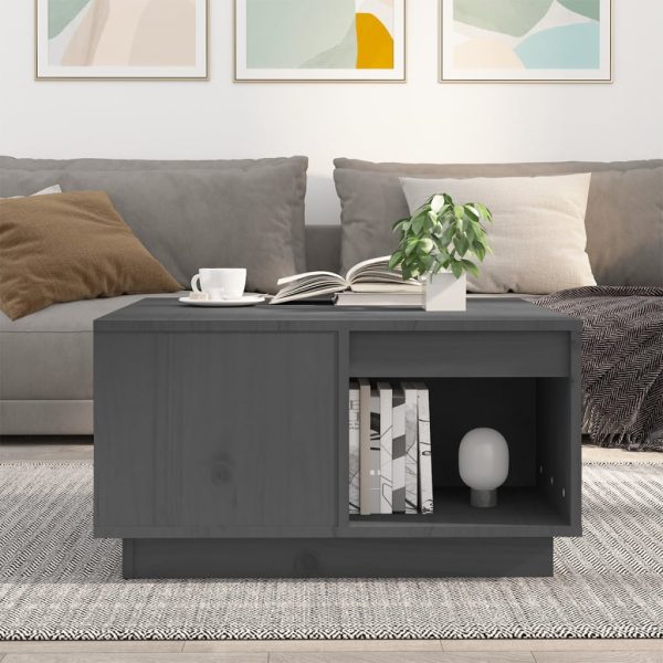 Tavolino Da Salotto Nero 60x61x32,5 Cm Legno Massello Di Pino - Image 3