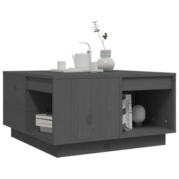 Tavolino Da Salotto Nero 60x61x32,5 Cm Legno Massello Di Pino - Image 4