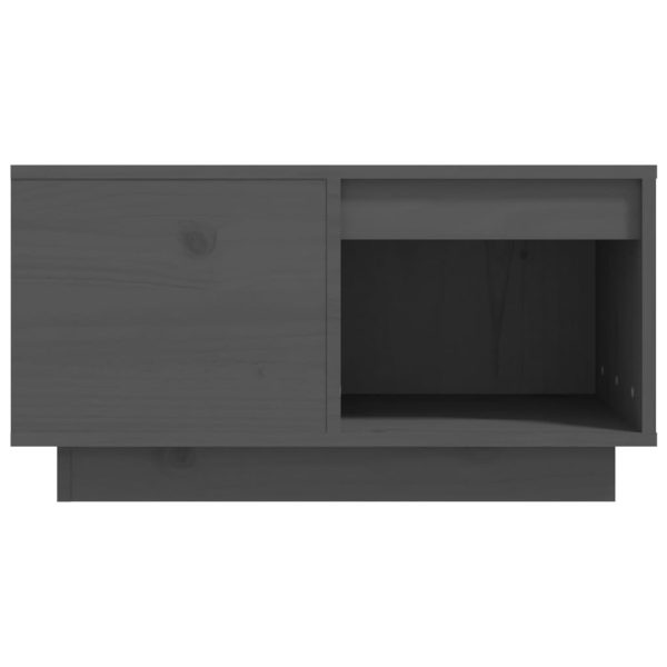 Tavolino Da Salotto Nero 60x61x32,5 Cm Legno Massello Di Pino - Image 5