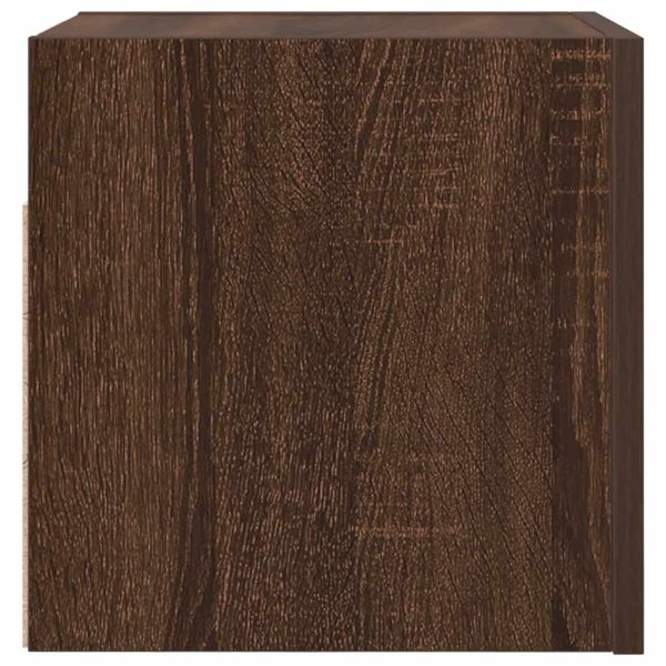 Armadietto Tv Montato A Parete Rovere Marrone 30,5x30x30 cm - Image 5