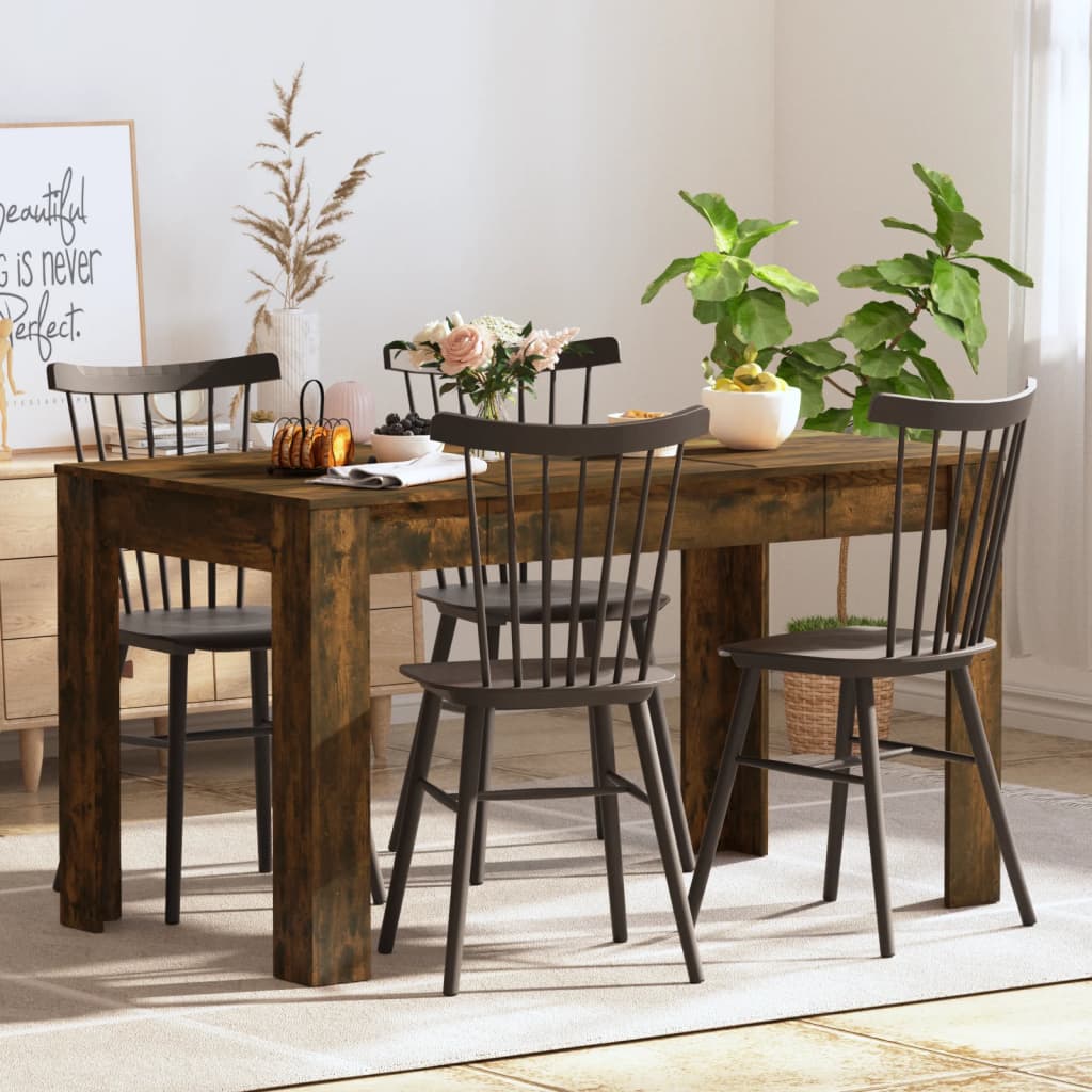 Tavolo Da Pranzo Rovere Fumo 140x74,5x76 Cm Legno Multistrato