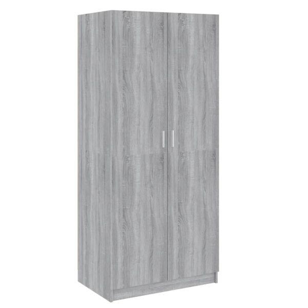 Armadio Grigio Sonoma 80x52x180 Cm In Legno Multistrato - Image 2