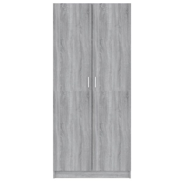 Armadio Grigio Sonoma 80x52x180 Cm In Legno Multistrato - Image 3