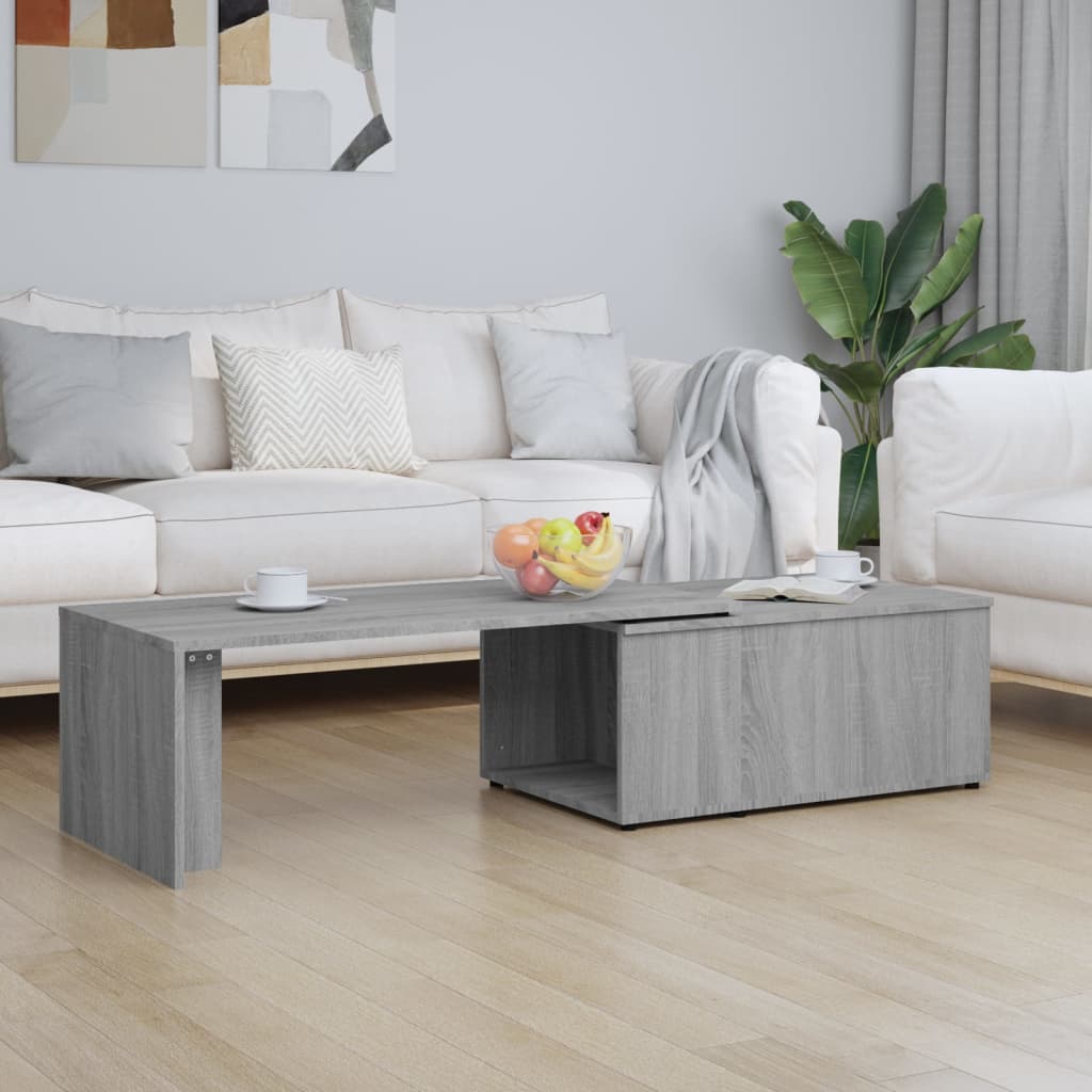 Tavolino Da Salotto Grigio Sonoma 150x50x35cm Legno Multistrato