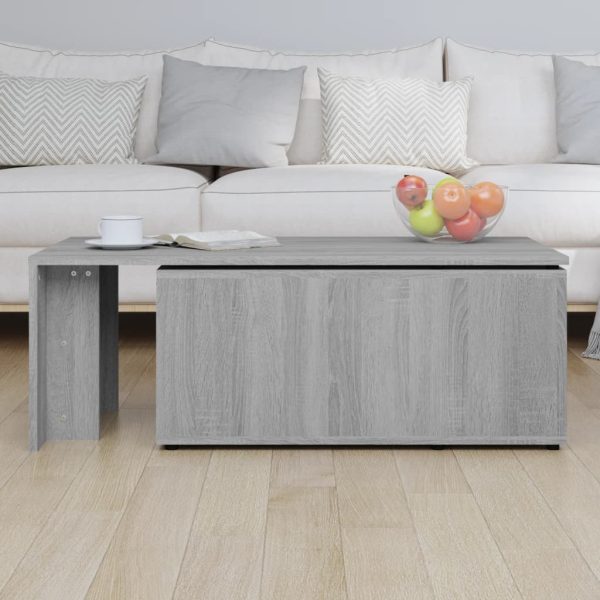 Tavolino Da Salotto Grigio Sonoma 150x50x35cm Legno Multistrato - Image 4