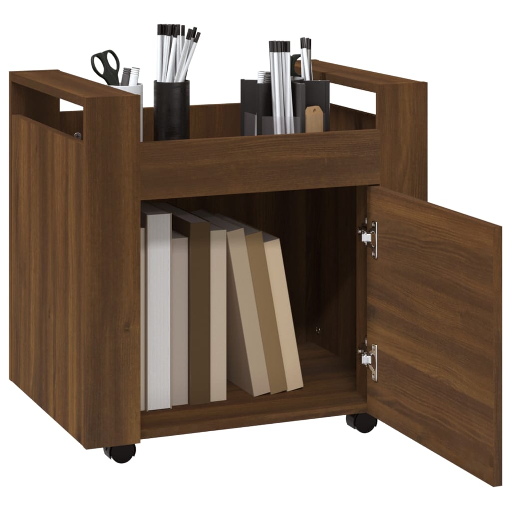 Carrello Scrivania Rovere Marrone 60x45x60 Cm Legno Multistrato - Image 5
