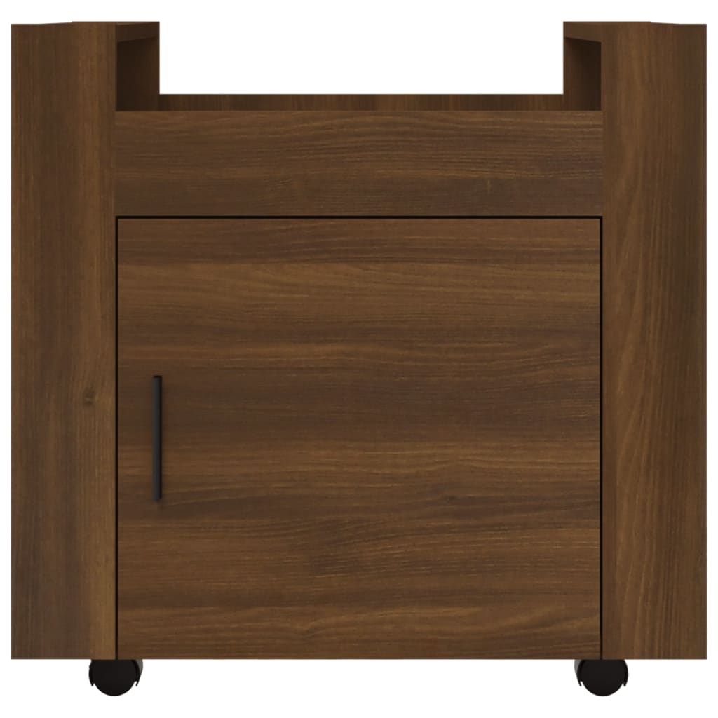 Carrello Scrivania Rovere Marrone 60x45x60 Cm Legno Multistrato - Image 6