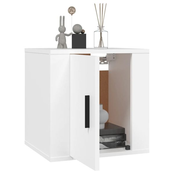 Mobili Porta Tv A Parete 2 Pz Bianco 40x34,5x40 cm - Image 3