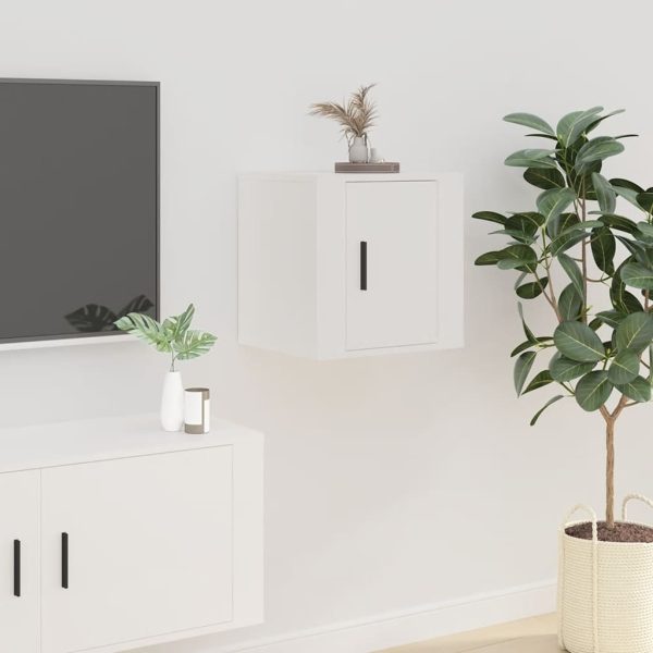 Mobili Porta Tv A Parete 2 Pz Bianco 40x34,5x40 cm - Image 4