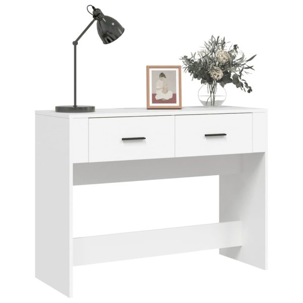 Tavolino Consolle Bianco 100x39x75 Cm In Legno Multistrato - Image 4
