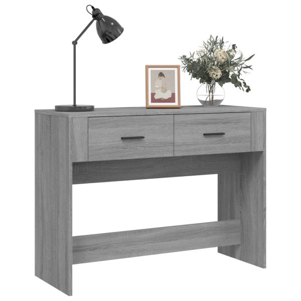 Tavolo Consolle Grigio Sonoma 100x39x75 Cm In Legno Multistrato - Image 4