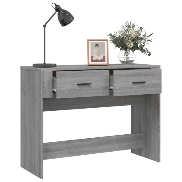 Tavolo Consolle Grigio Sonoma 100x39x75 Cm In Legno Multistrato - Image 5