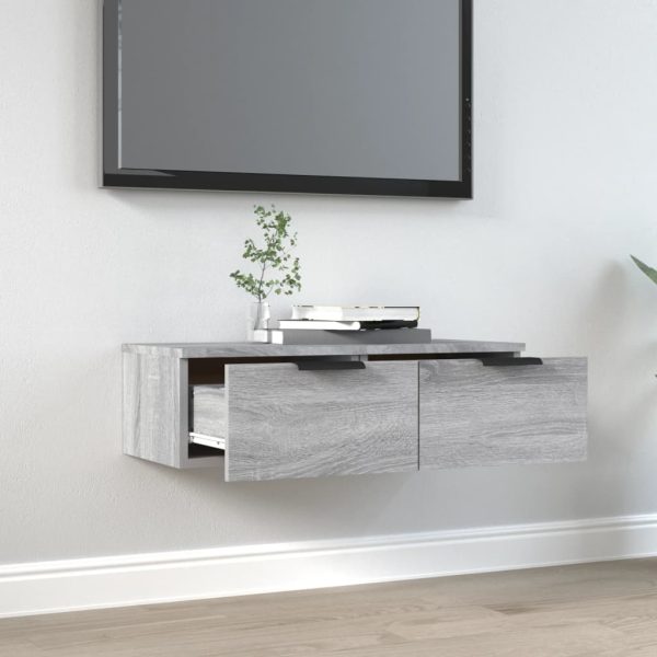 Armadietto A Muro Grigio Sonoma 68x30x20cm In Legno Multistrato - Image 3