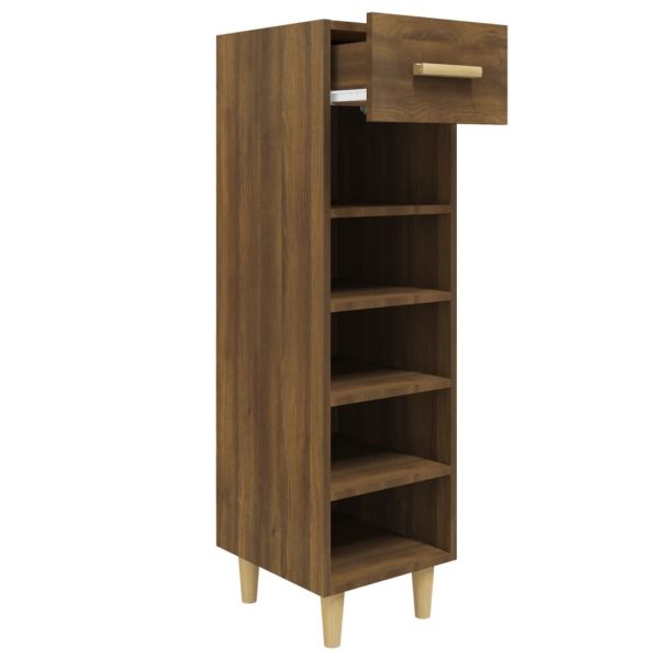 Scarpiera Rovere Marrone 30x35x105 Cm In Legno Multistrato - Image 3