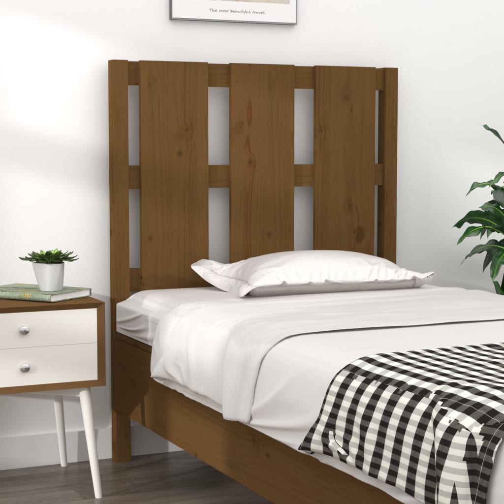 Testiera Per Letto Ambra 80,5x4x100cm In Legno Massello Di Pino