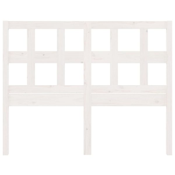 Testiera Per Letto Bianca 145,5x4x100 Cm Legno Massello Di Pino - Image 4