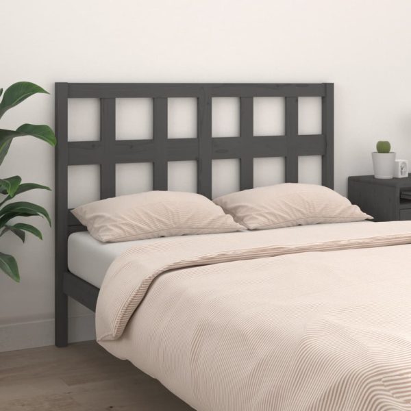 Testiera Per Letto Grigia 165,5x4x100 Cm Legno Massello Di Pino - Image 3