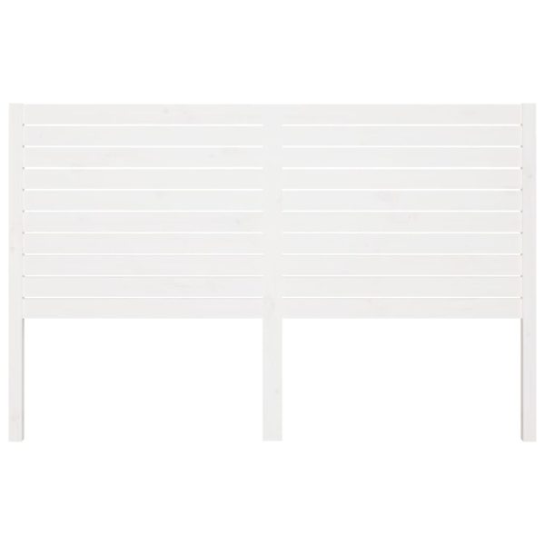 Testiera Per Letto Bianca 126x4x100cm In Legno Massello Di Pino - Image 3