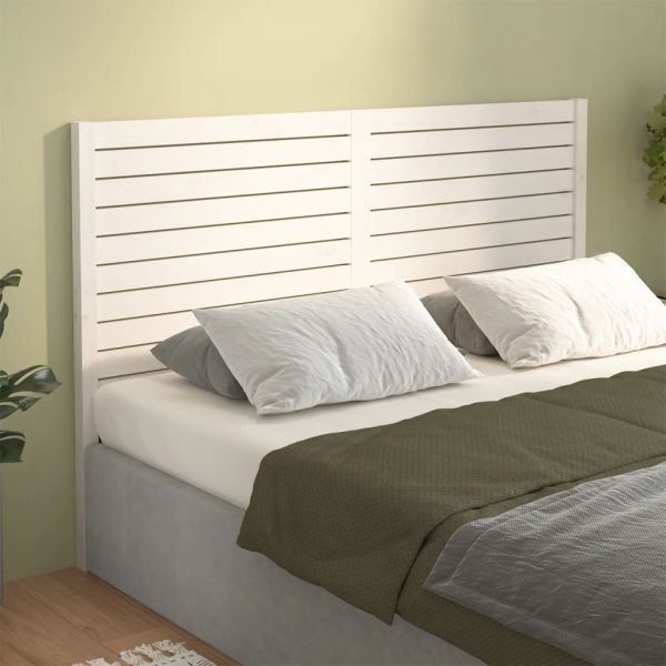Testiera Per Letto Bianca 126x4x100cm In Legno Massello Di Pino - Image 4