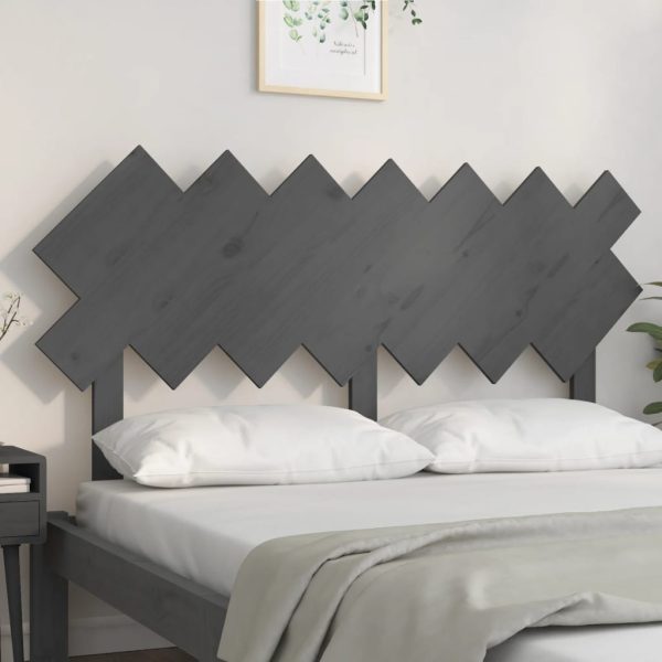 Testiera Per Letto Grigia141x3x80,5cm In Legno Massello Di Pino - Image 3