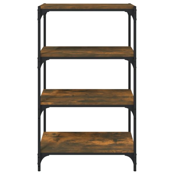 Libreria Rovere Fumo 60x33x100 Cm Legno Multistrato E Acciaio - Image 5