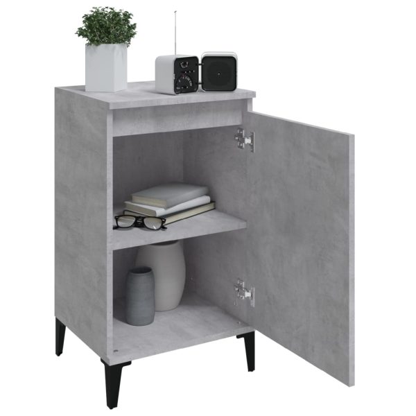 Comodini 2 Pz Grigio Cemento 40x35x70 Cm In Legno Multistrato - Image 4