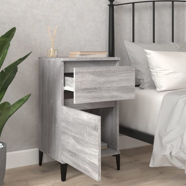 Comodini 2 Pz Grigio Sonoma 40x35x70 cm - Image 3