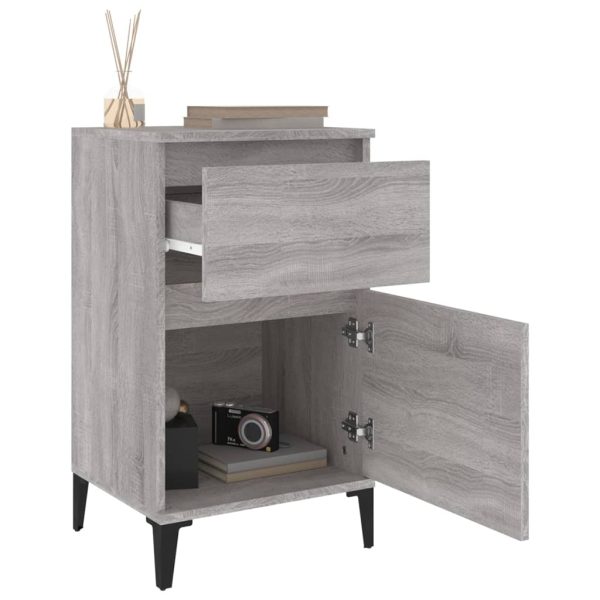 Comodini 2 Pz Grigio Sonoma 40x35x70 cm - Image 5