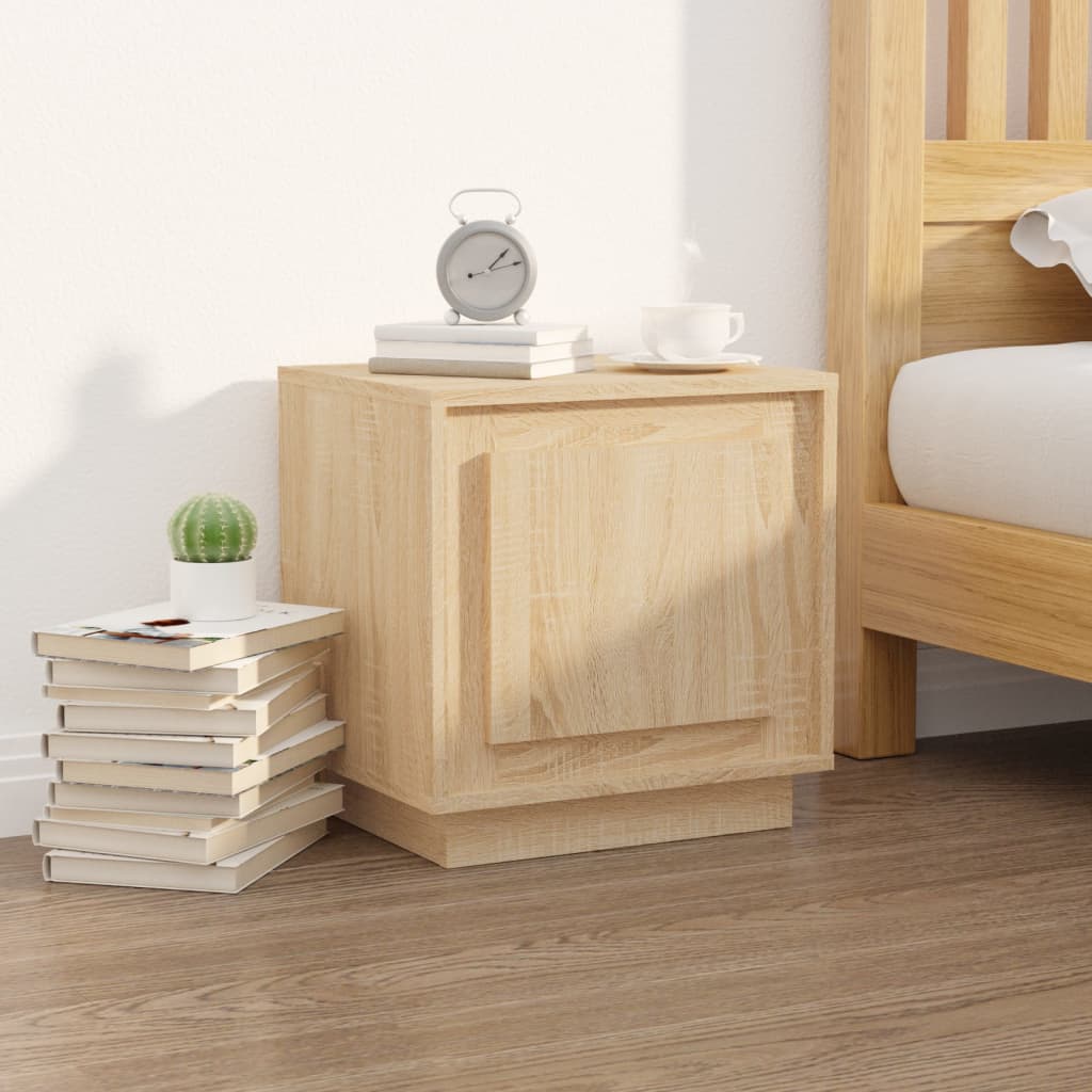 Comodino Rovere Sonoma 44x35x45 Cm In Legno Multistrato
