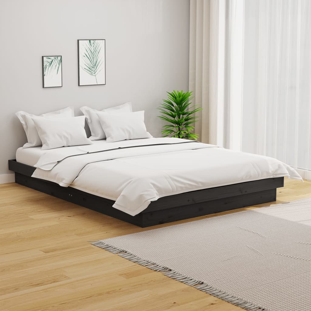 Giroletto Grigio In Legno Massello 135x190 Cm Double
