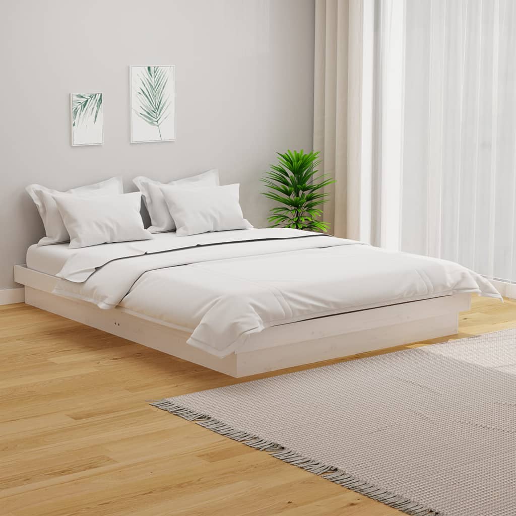 Giroletto Bianco In Legno Massello 140x190 cm