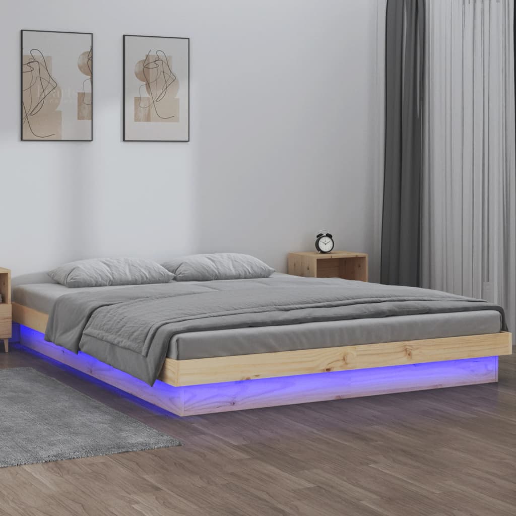 Giroletto Con Led 180x200 Cm Super King In Legno Massello