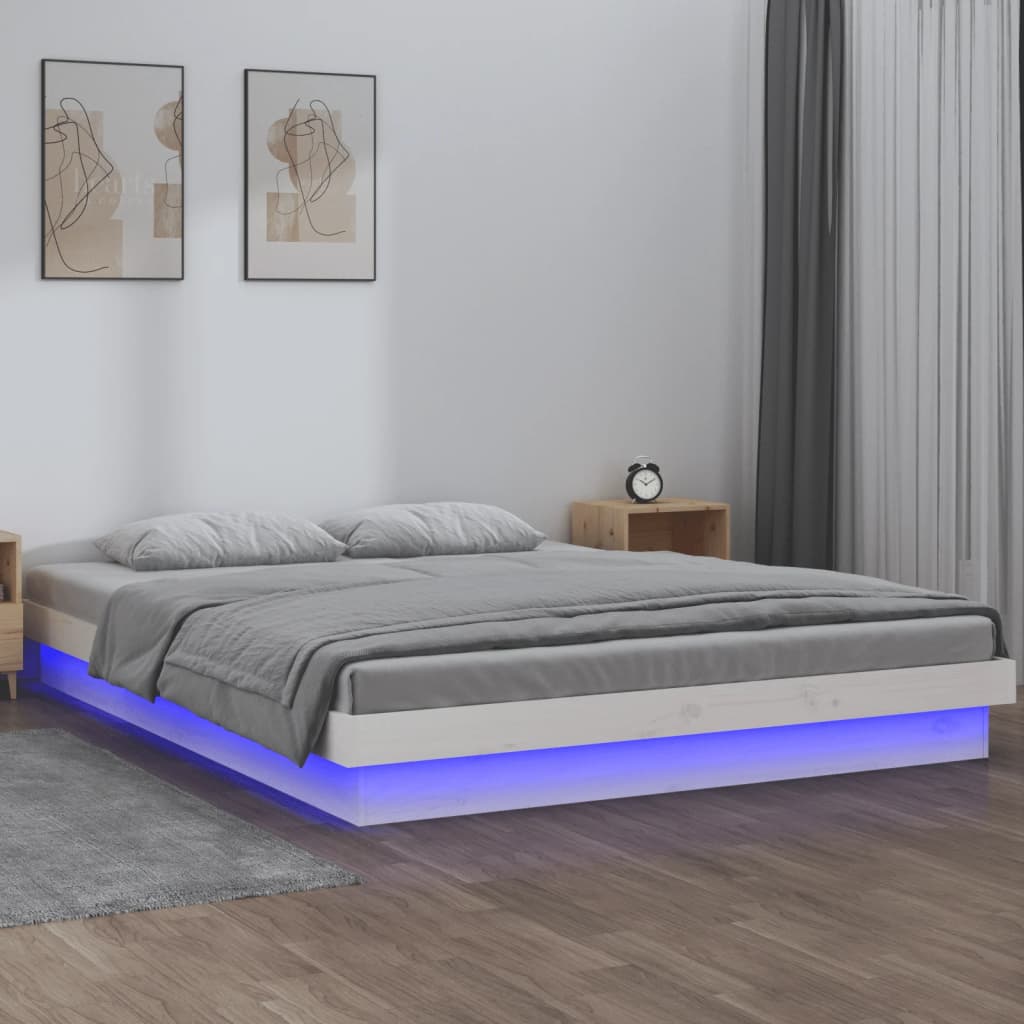 Giroletto Con Led Bianco 200x200 Cm In Legno Massello