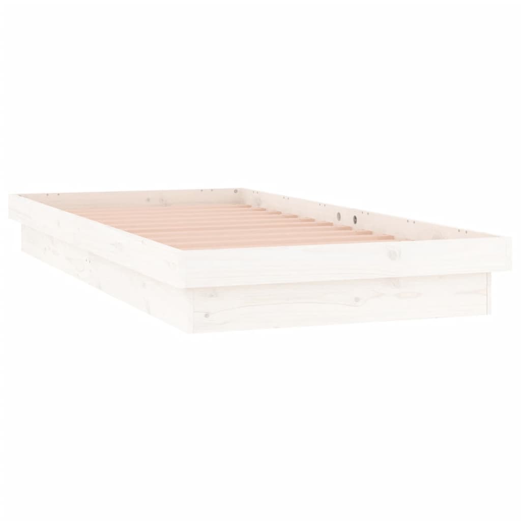 Giroletto Con Led Bianco 90x190 Cm Single In Legno Massello - Image 6