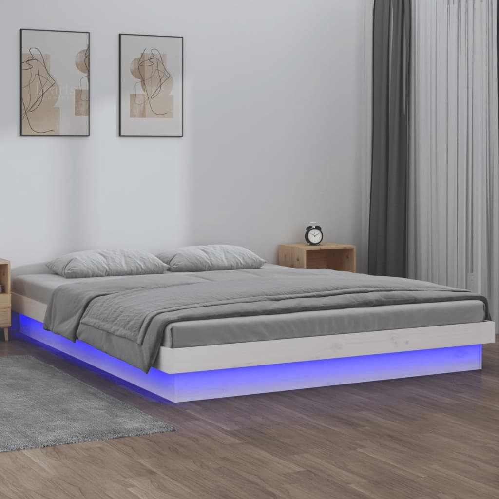 Giroletto Led Bianco 120x190 Cm Small Double Legno Massello