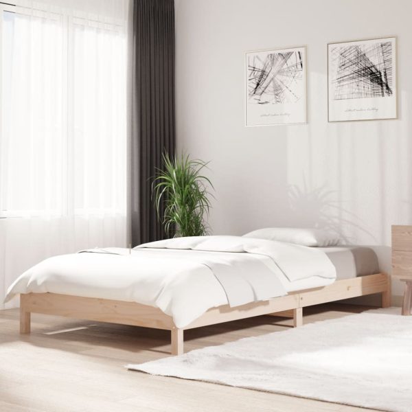 Letto Impilabile 90x190 Cm In Legno Massello Di Pino