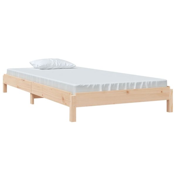 Letto Impilabile 90x190 Cm In Legno Massello Di Pino - Image 3