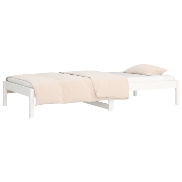 Dormeuse Bianca 90x190 Cm Single In Legno Massello Di Pino - Image 6