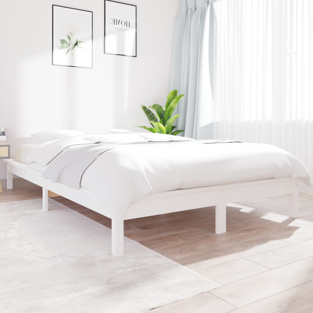 Giroletto Bianco 160x200 Cm In Legno Massello Di Pino