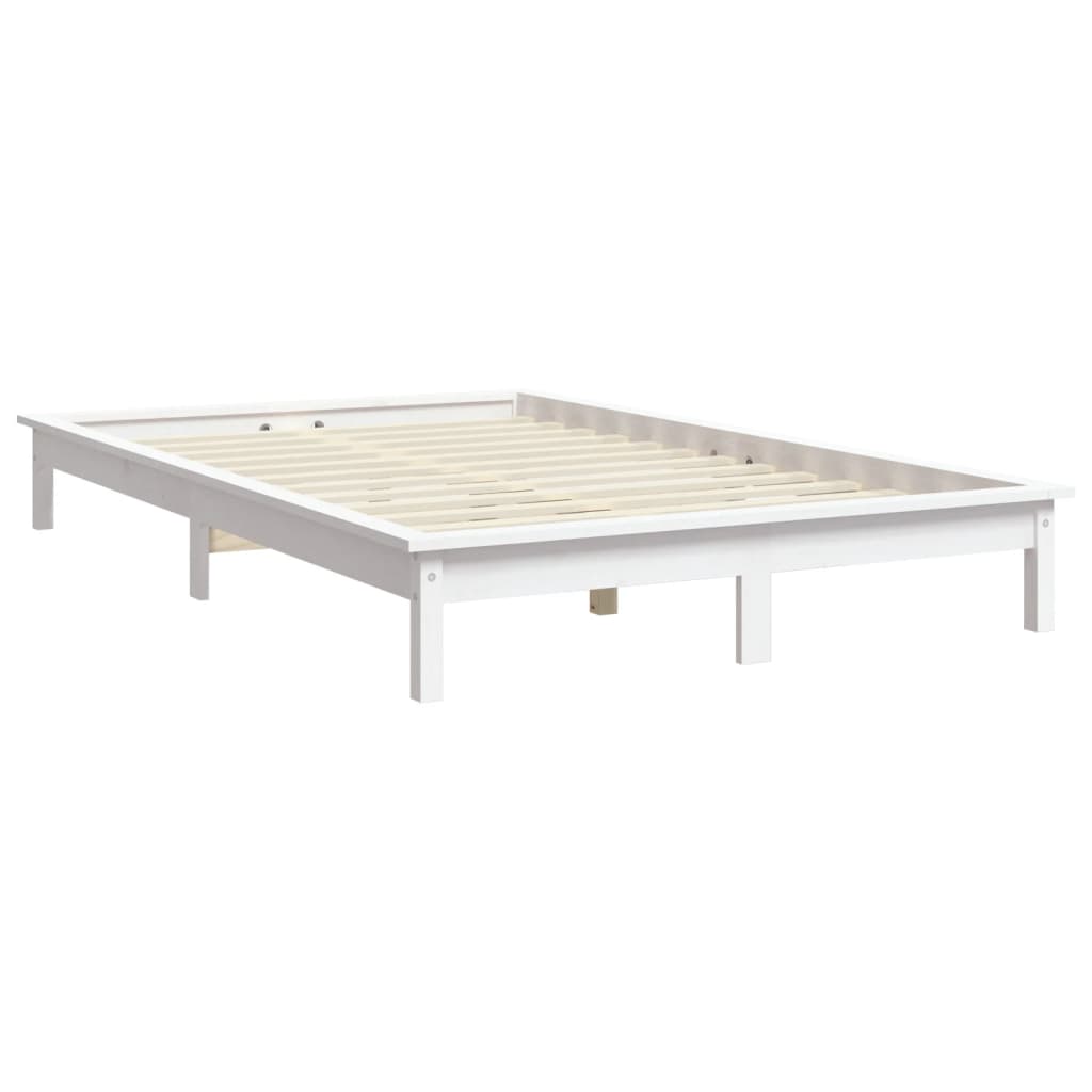 Giroletto Bianco 160x200 Cm In Legno Massello Di Pino - Image 4