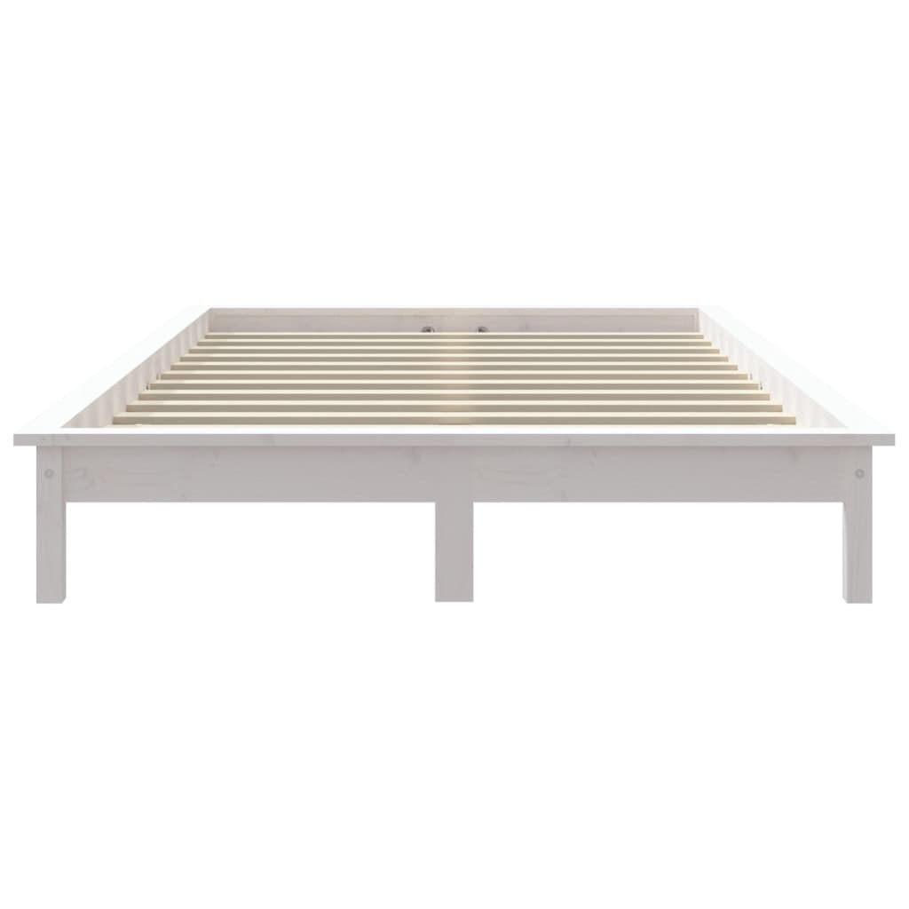 Giroletto Bianco 160x200 Cm In Legno Massello Di Pino - Image 5