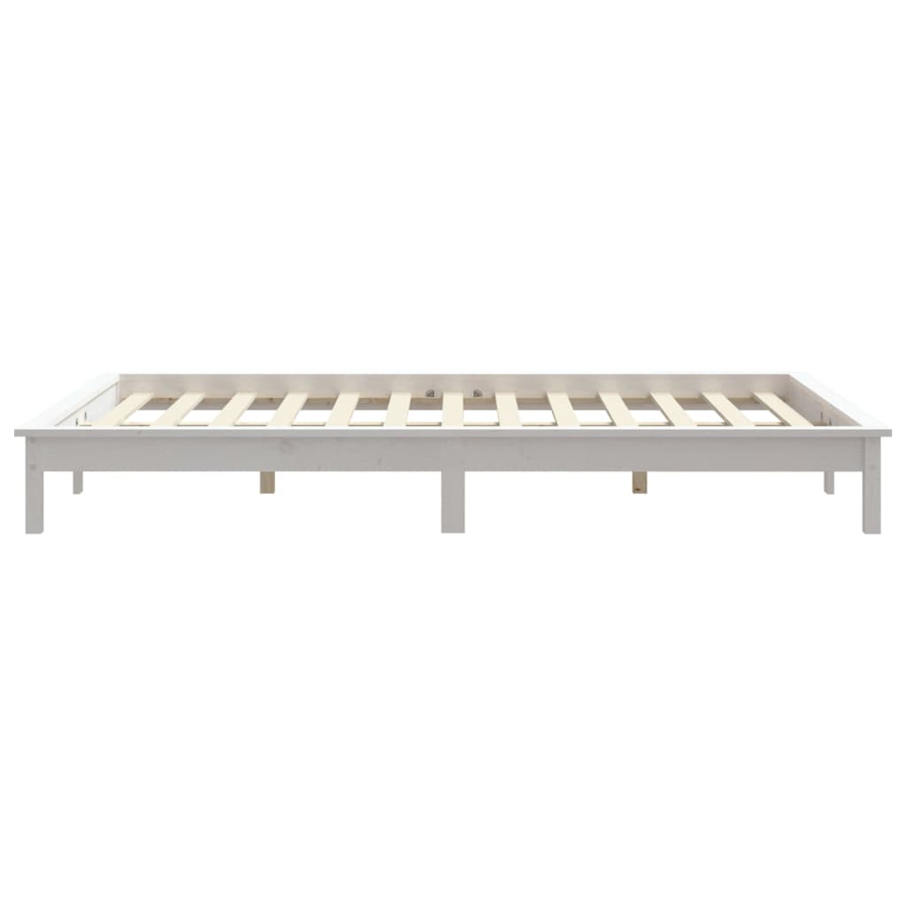 Giroletto Bianco 160x200 Cm In Legno Massello Di Pino - Image 6