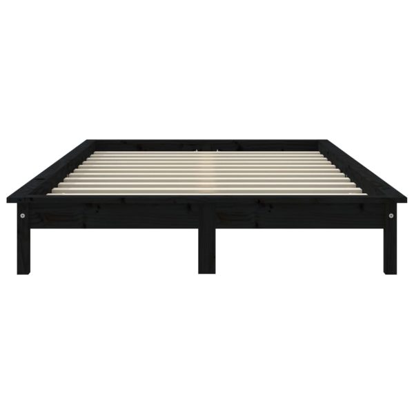 Giroletto Nero 140x190 Cm In Legno Massello Di Pino - Image 5
